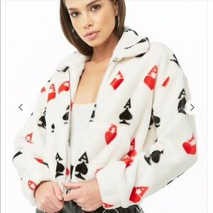 Faux fur ace jacket size L